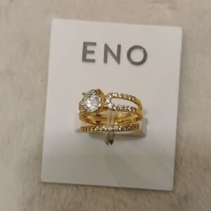 Fashion Jewelry Gold and Silver Ring Set